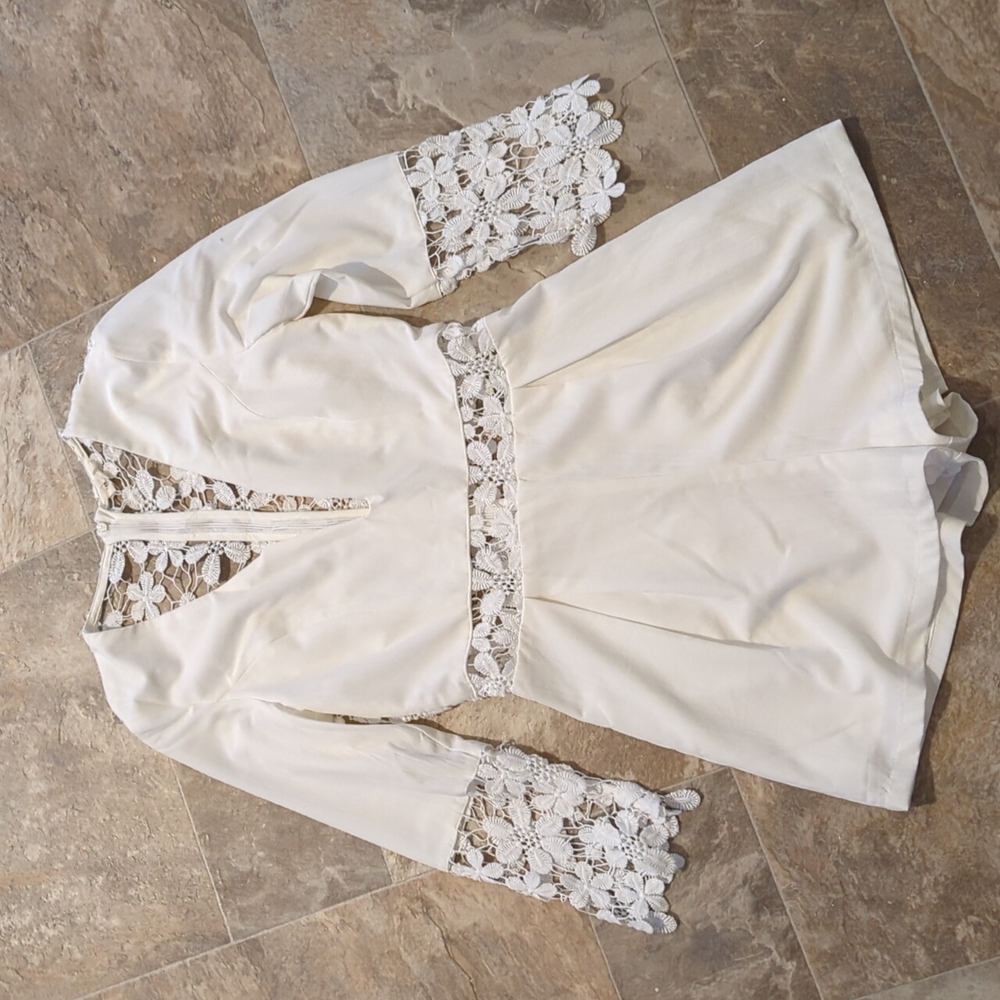 Tea and cup bridal jumper short set sz small